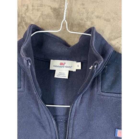 Vineyard Vines Sweater Mens Small Long‎ Sleeve 1/4 Zip Pullover Casual Blue - Picture 5 of 5